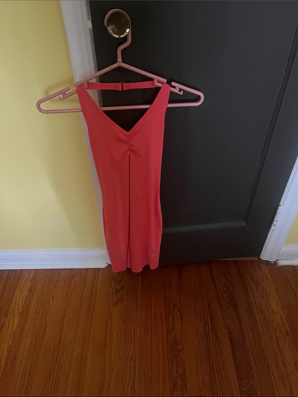 Girls Coral Pink Halter Dress